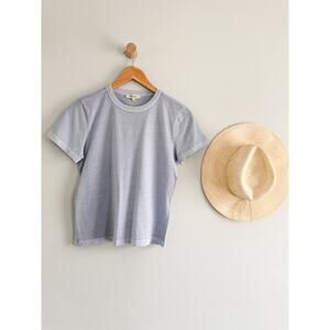 Madewell | NWT Perfect Crewneck Tee Overcast Blue Short Sleeve | Sz XXS